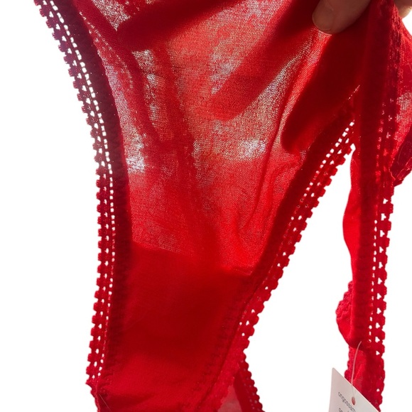 On Gossamer NWT Hip G Mesh Thong in Salsa Red Size S/XS - Picture 4 of 11